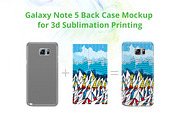 Galaxy Note 5 3d Case Mockup