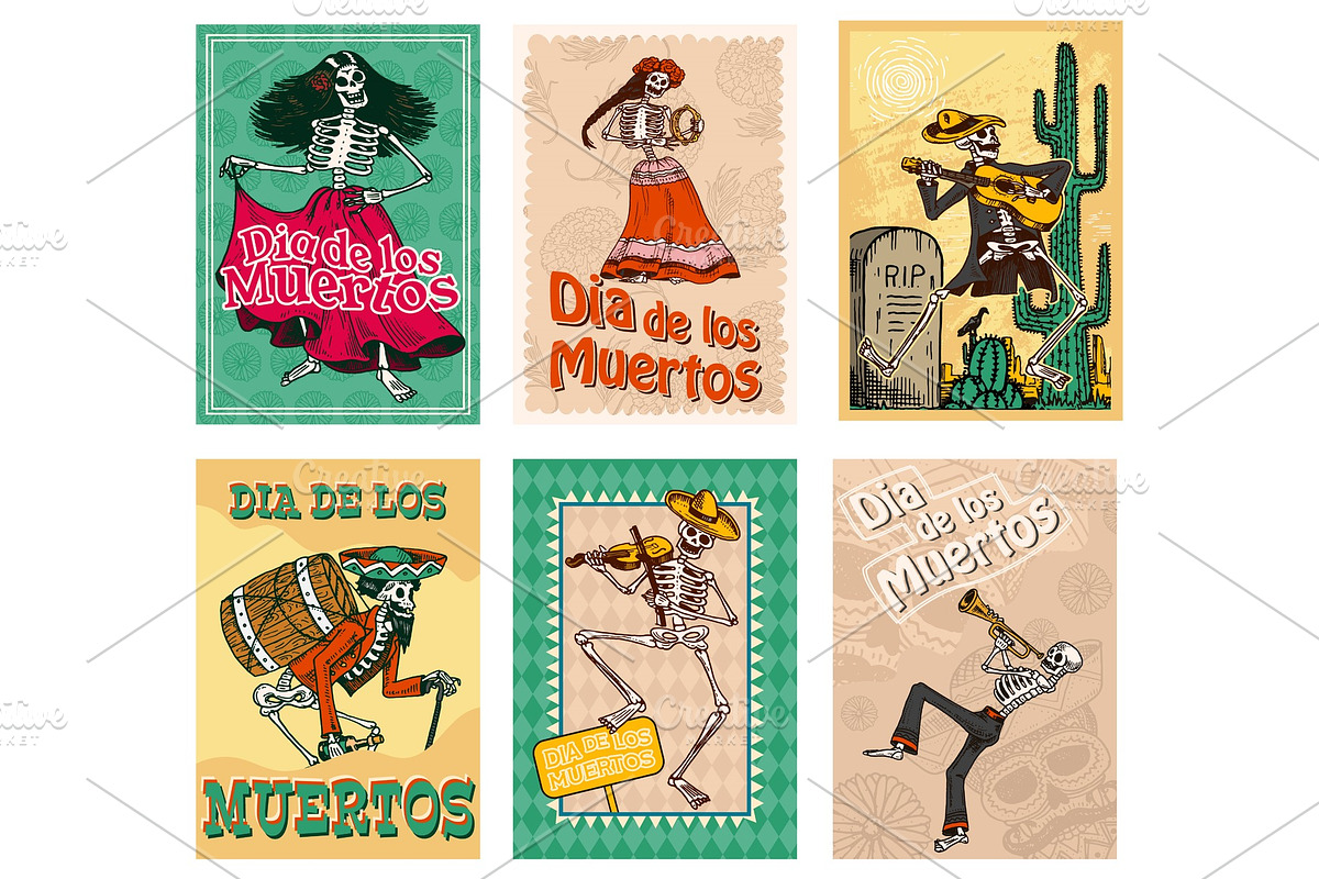 Day of the Dead Posters on a in Illustrations - product preview 8