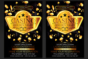 Casino Golden Night Flyer PSD