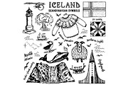 Set of Iceland Symbols in