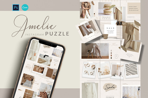 PUZZLE Bundle Instagram - PS & Canva in Instagram Templates - product preview 10