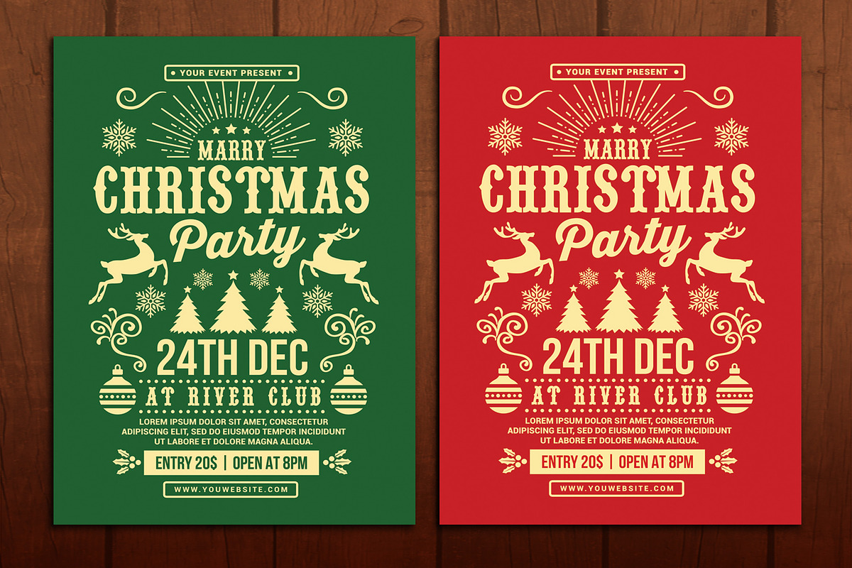 Christmas Party Flyer in Flyer Templates - product preview 8