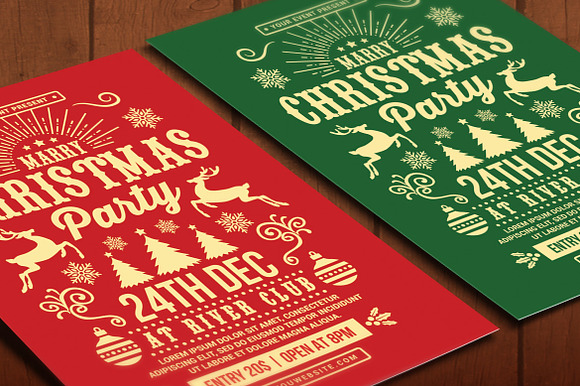 Christmas Party Flyer in Flyer Templates - product preview 3