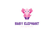 Baby Elephant Stock Logo Template