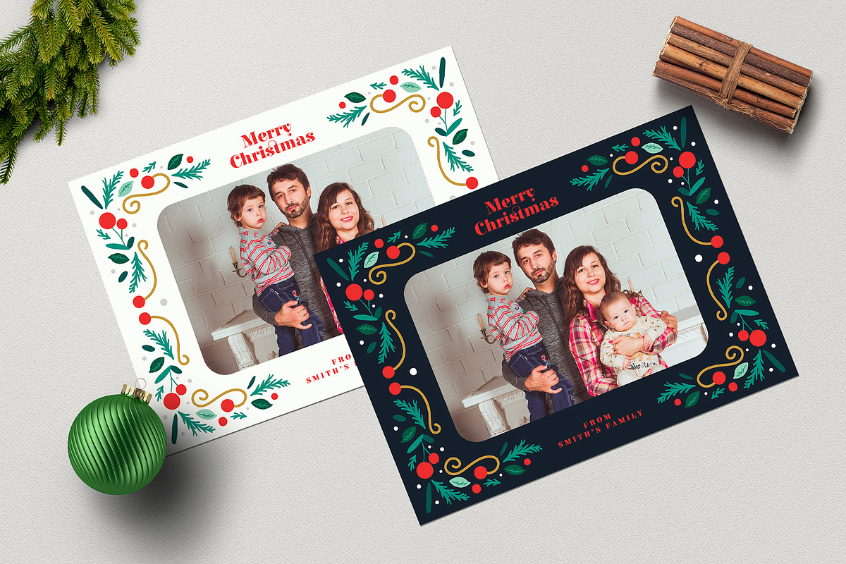 Christmas PhotoCards +Instagram Post in Postcard Templates - product preview 8