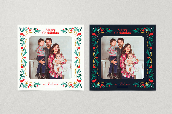 Christmas PhotoCards +Instagram Post in Postcard Templates - product preview 2