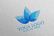 Yoga and Spa Lotus flower logo 2