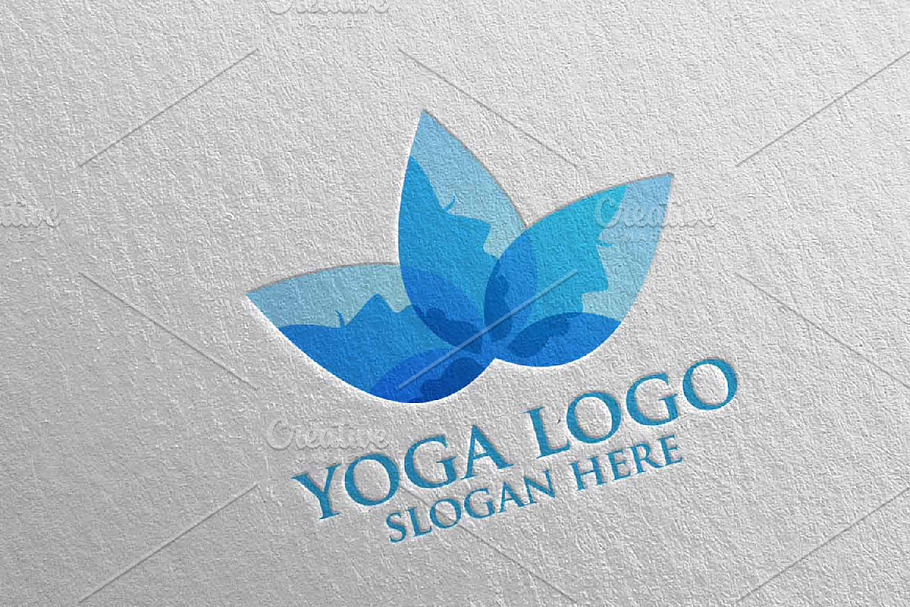 Yoga and Spa Lotus flower logo 2