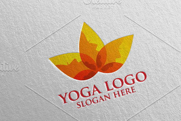 Yoga and Spa Lotus flower logo 2 in Logo Templates - product preview 3