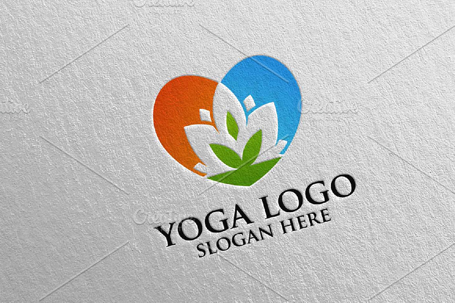 Yoga and Spa Lotus flower logo 4