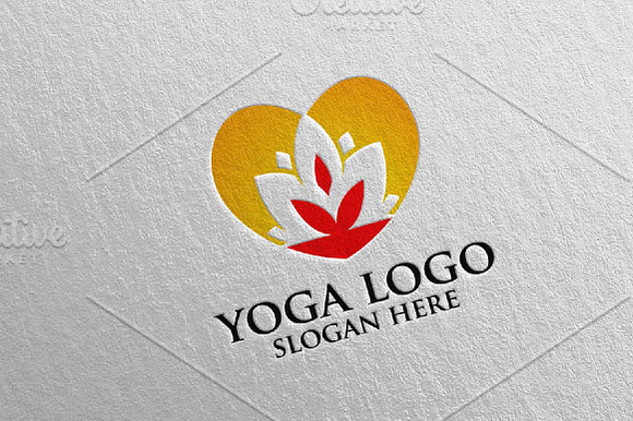 Yoga and Spa Lotus flower logo 4 in Logo Templates - product preview 1