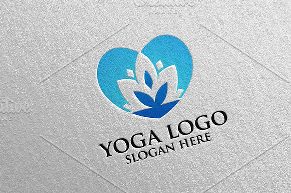 Yoga and Spa Lotus flower logo 4 in Logo Templates - product preview 3