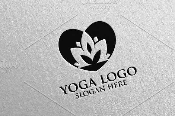 Yoga and Spa Lotus flower logo 4 in Logo Templates - product preview 4