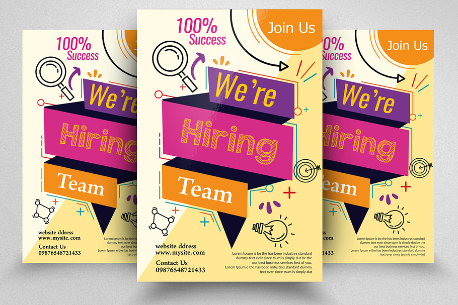We Are Hiring Flyer Template