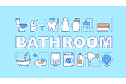 Bathroom word concepts banner