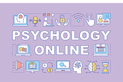 Psychology online concepts banner