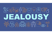 Jealousy word concepts banner