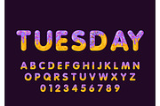 Donut cartoon tuesday biscuit font