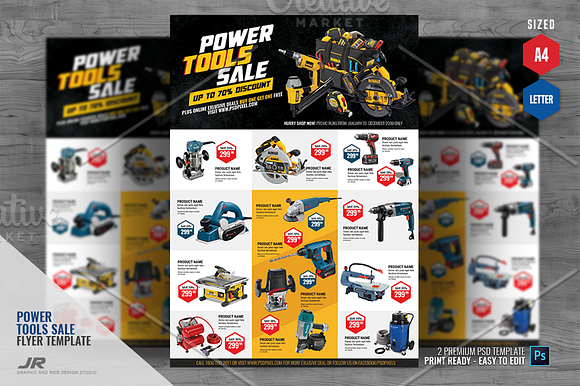 Power Tools Sales Flyer in Flyer Templates - product preview 3