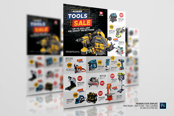 Construction Tools Sales Flyer in Flyer Templates - product preview 2