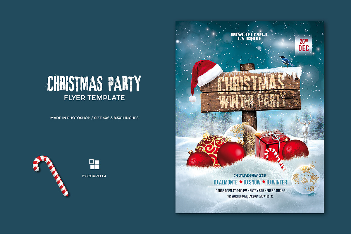 Christmas Party Flyer in Invitation Templates - product preview 8