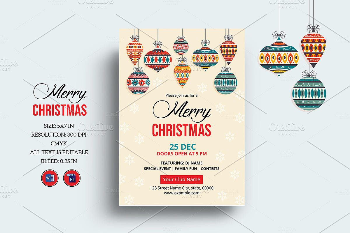 Christmas Party Flyer V1106 in Flyer Templates - product preview 8
