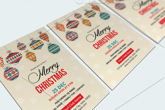 Christmas Party Flyer V1106 in Flyer Templates - product preview 2