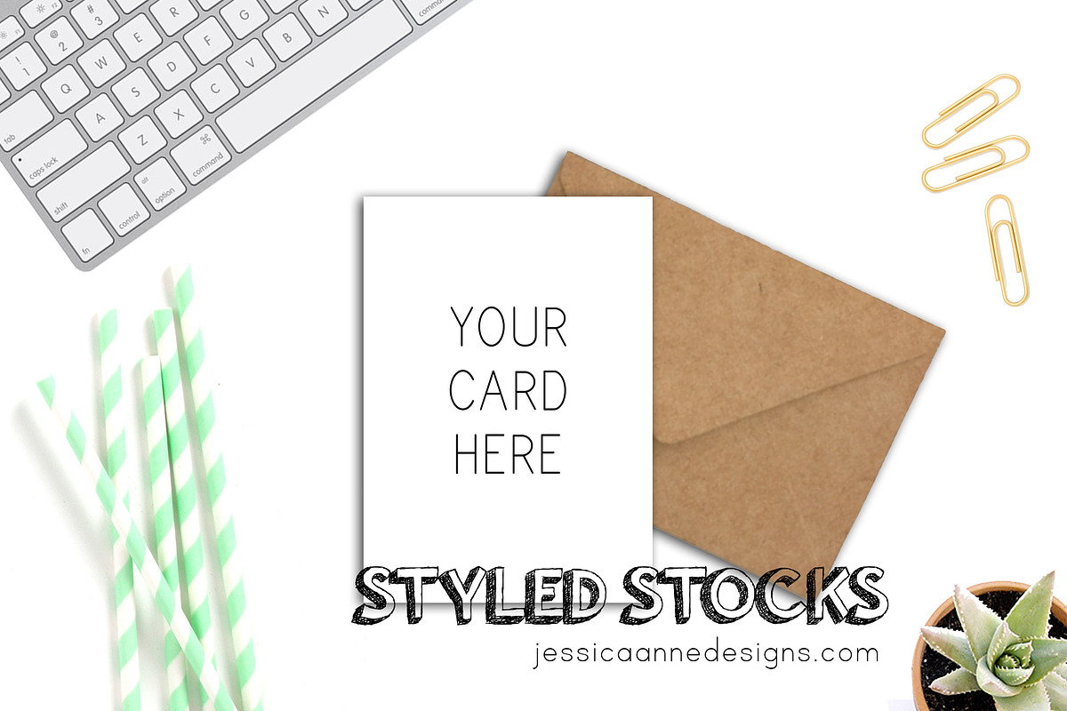 Spring Time Greeting Card Styled in Print Mockups - product preview 8
