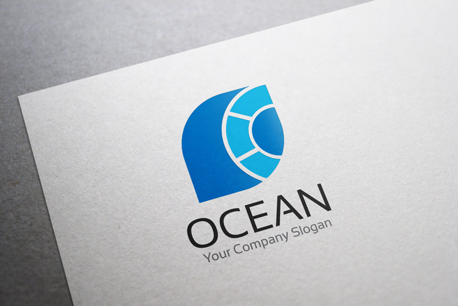 Ocean O letter Logo