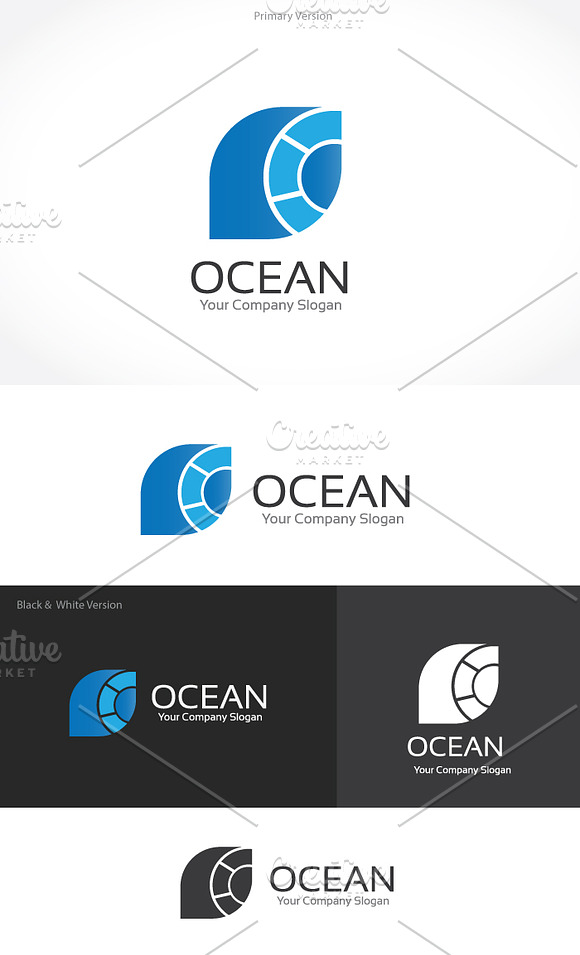 Ocean O letter Logo in Logo Templates - product preview 1