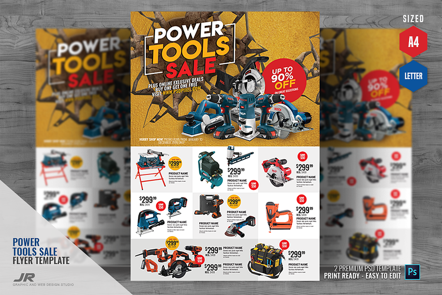 Power Tools & Accessories Flyer in Flyer Templates - product preview 8