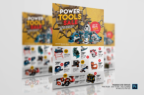 Power Tools & Accessories Flyer in Flyer Templates - product preview 2