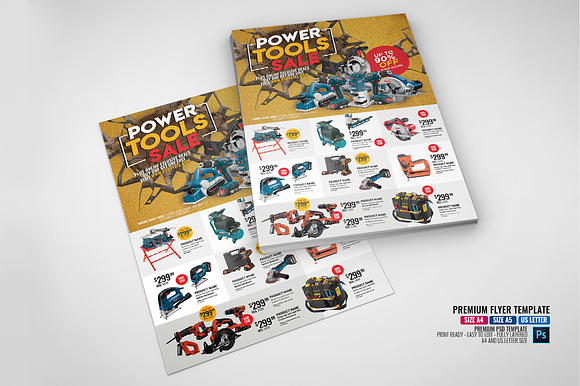 Power Tools & Accessories Flyer in Flyer Templates - product preview 3
