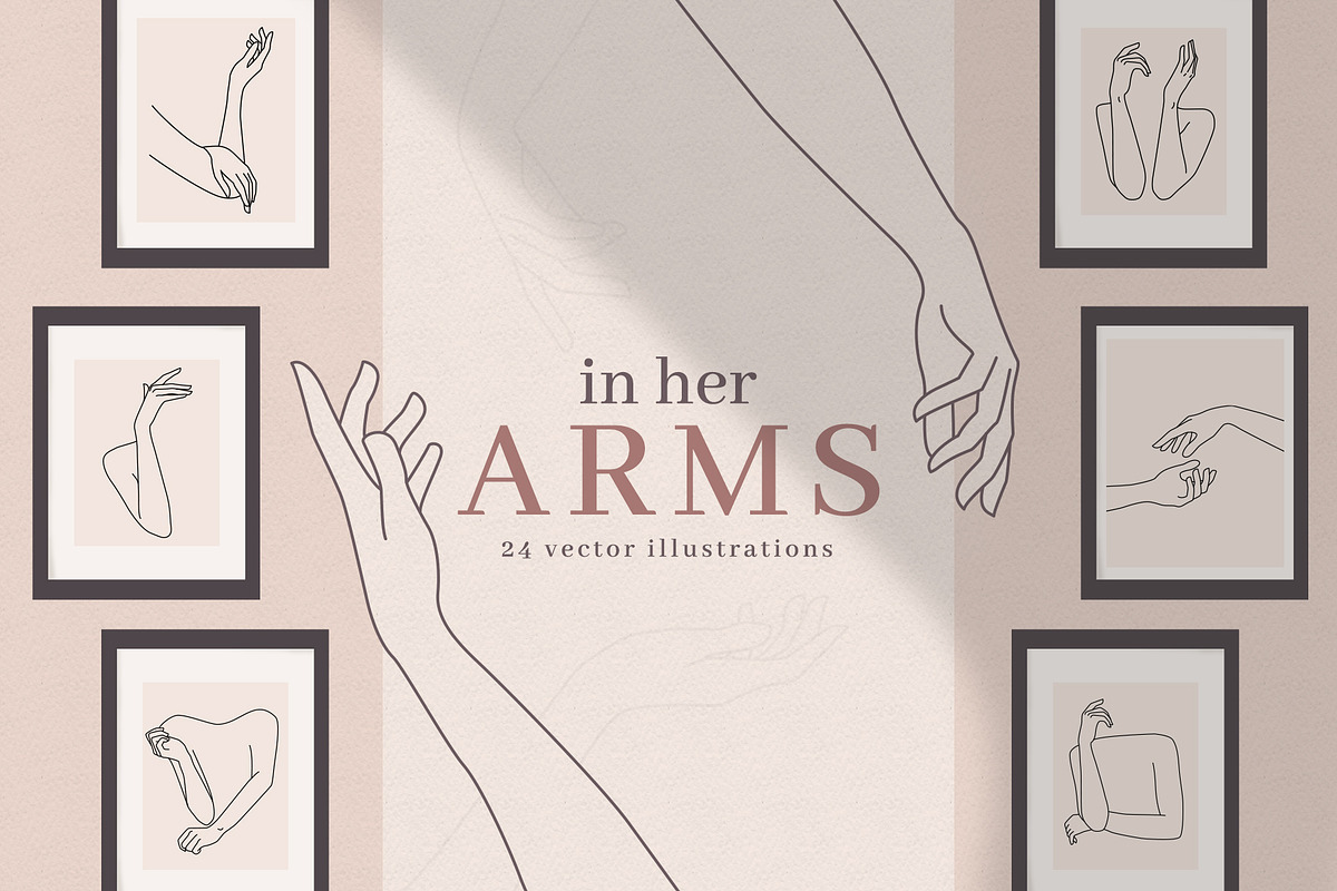 In Her Arms | Feminine Hands & Arms in Illustrations - product preview 8
