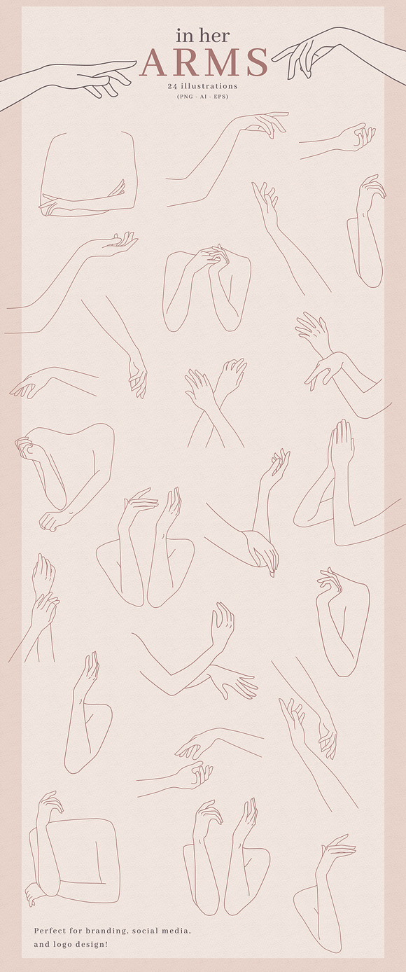In Her Arms | Feminine Hands & Arms in Illustrations - product preview 1