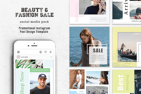 Fashion Sale Social Media Pack in Instagram Templates - product preview 4