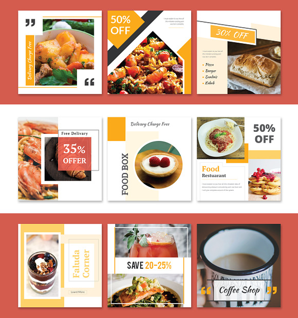 Food Social Media Design Template in Instagram Templates - product preview 3