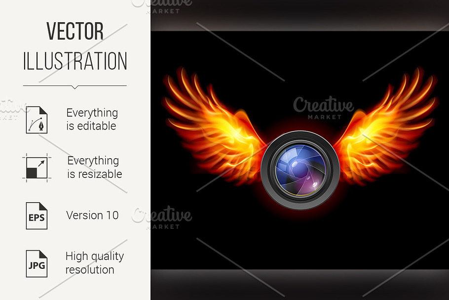 Focus-Fiery wings in Graphics - product preview 8