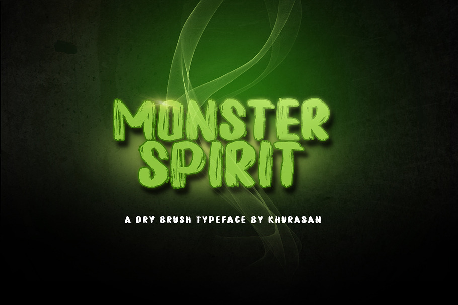 Monster Spirit Brush Font in Display Fonts - product preview 8