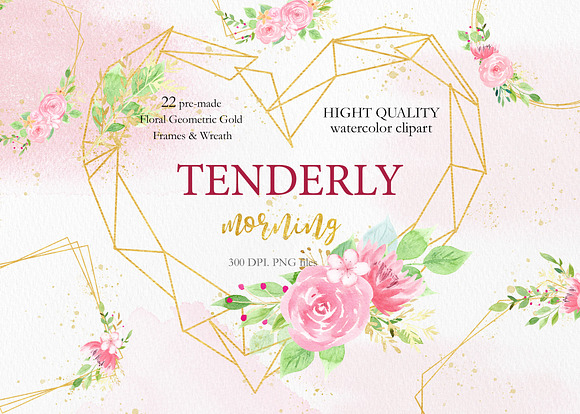 Watercolor Floral and Butterfly Set in Illustrations - product preview 9