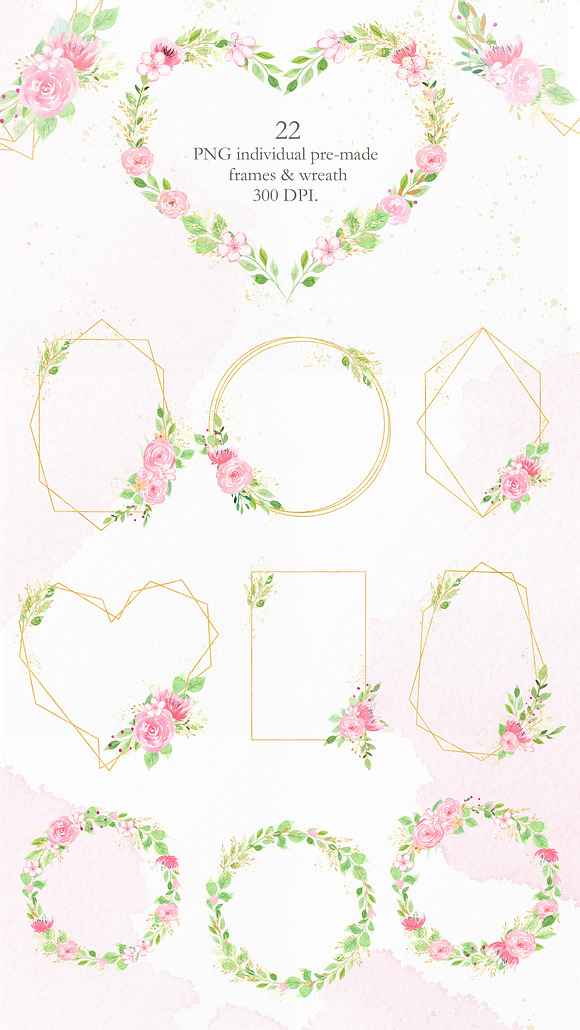 Watercolor Floral and Butterfly Set in Illustrations - product preview 10