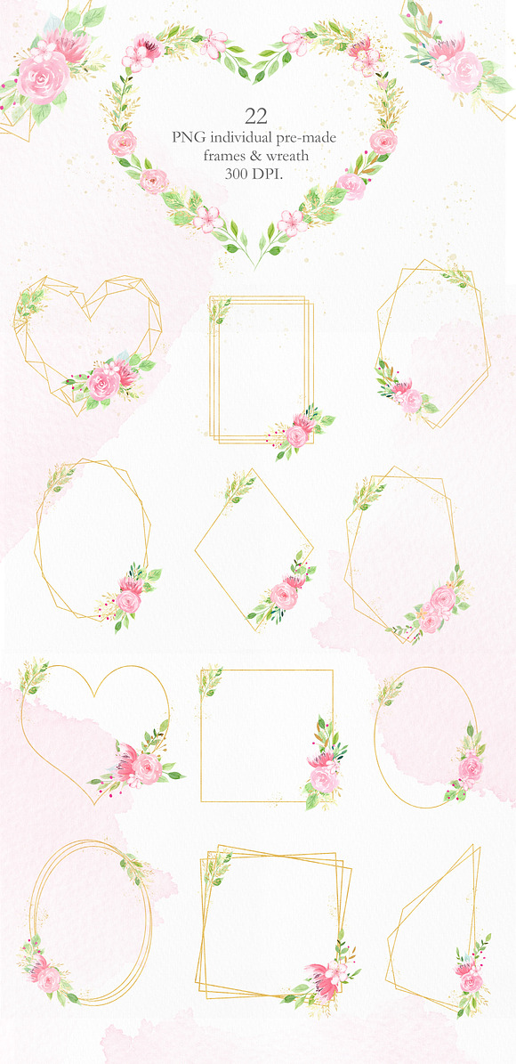 Watercolor Floral and Butterfly Set in Illustrations - product preview 11