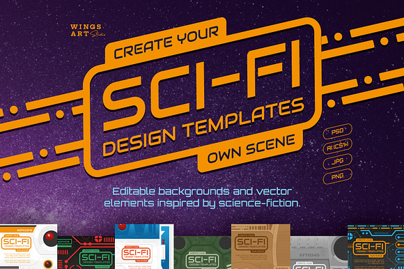Sci-Fi Design Templates and Vectors in Illustrations - product preview 4