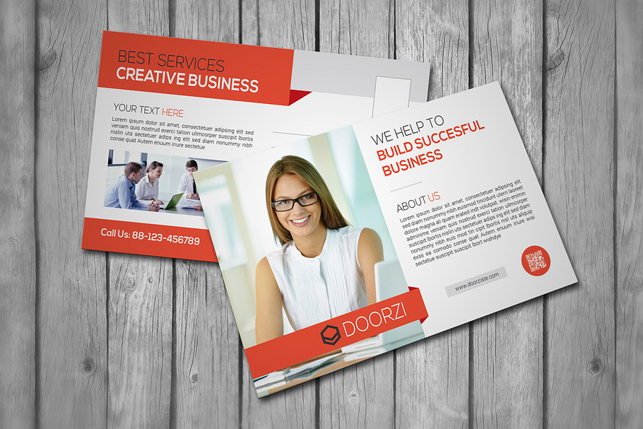 Corporate Business Postcard in Postcard Templates - product preview 8