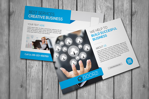 Corporate Business Postcard in Postcard Templates - product preview 1