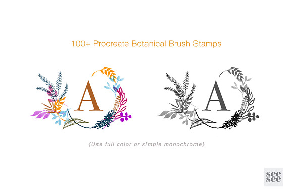 100+ Botanical Procreate Brush Stamp in Add-Ons - product preview 14