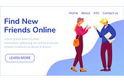 Find new friends online landing page