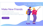Make new friends landing page