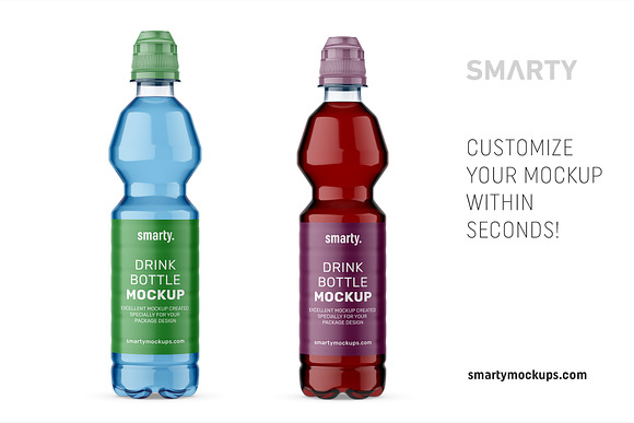Plastic isotonic bottle mockup in Product Mockups - product preview 1