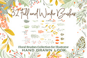 Winter Christmas and Fall Brushes